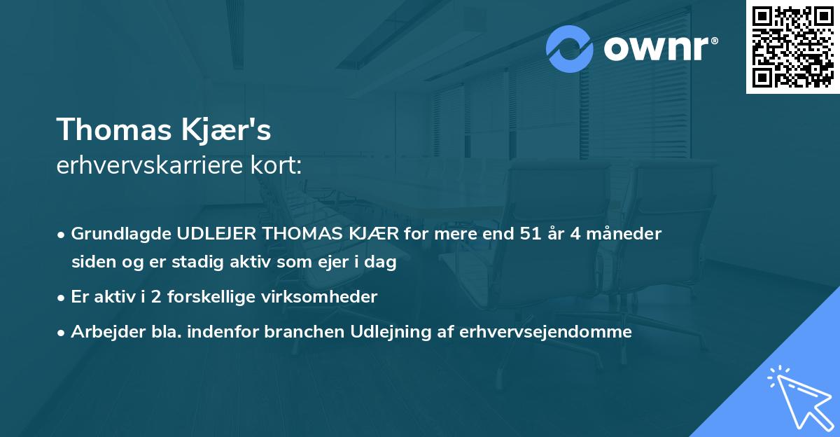 Thomas Kjær's erhvervskarriere kort