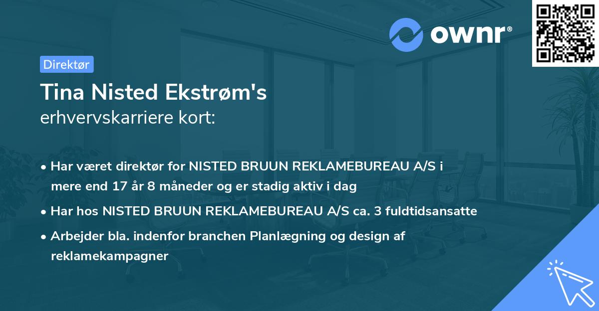 Tina Nisted Ekstrøm's erhvervskarriere kort