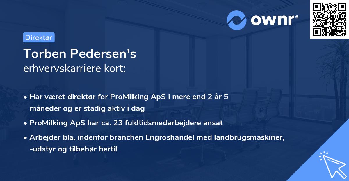Torben Pedersen's erhvervskarriere kort