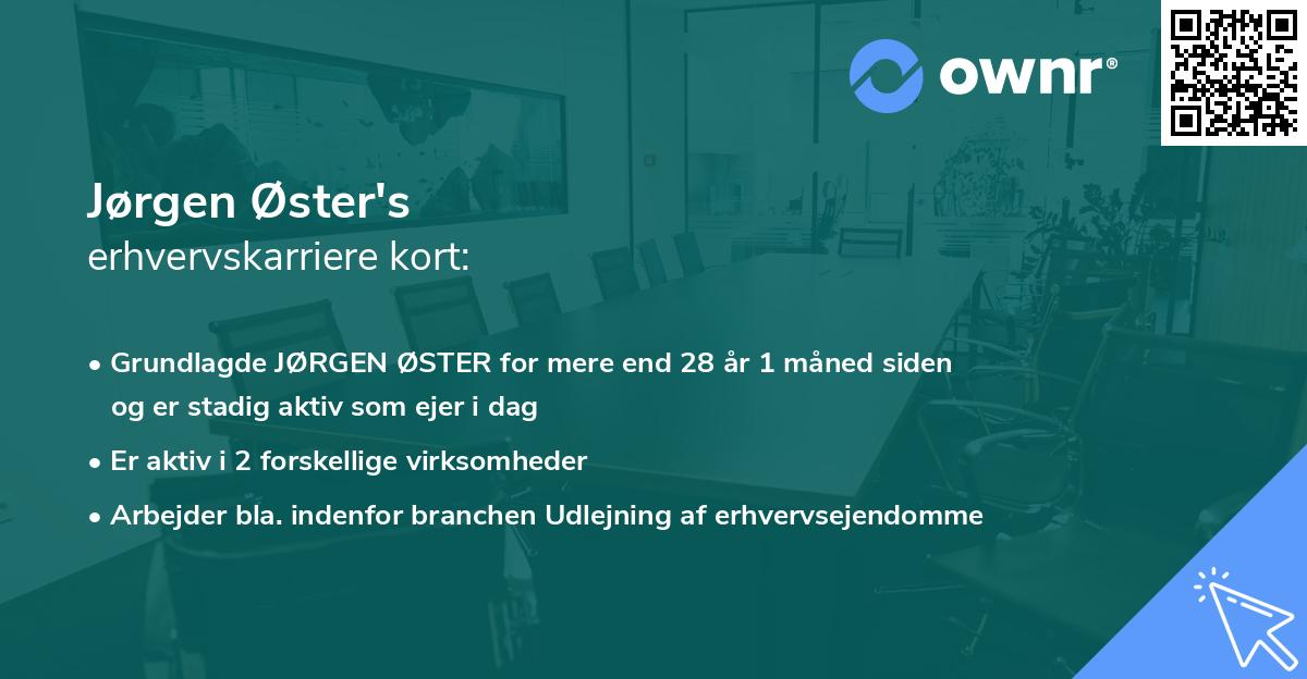 Jørgen Øster's erhvervskarriere kort