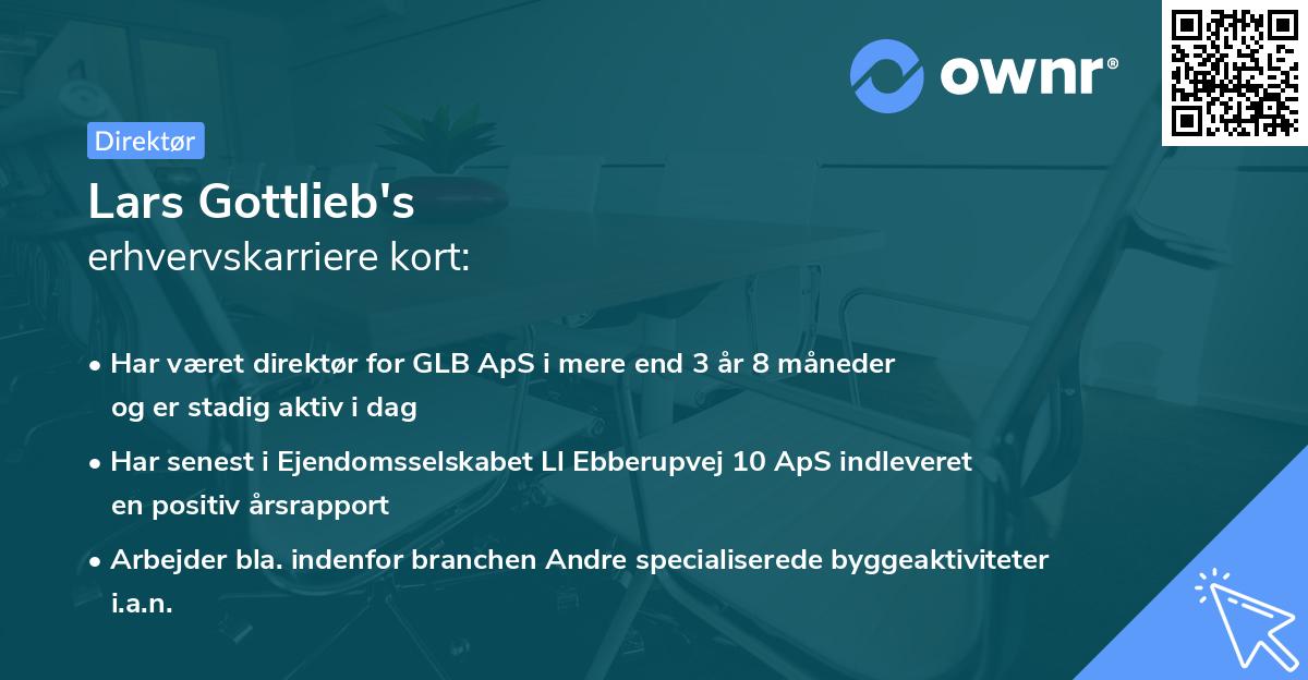 Lars Gottlieb's erhvervskarriere kort