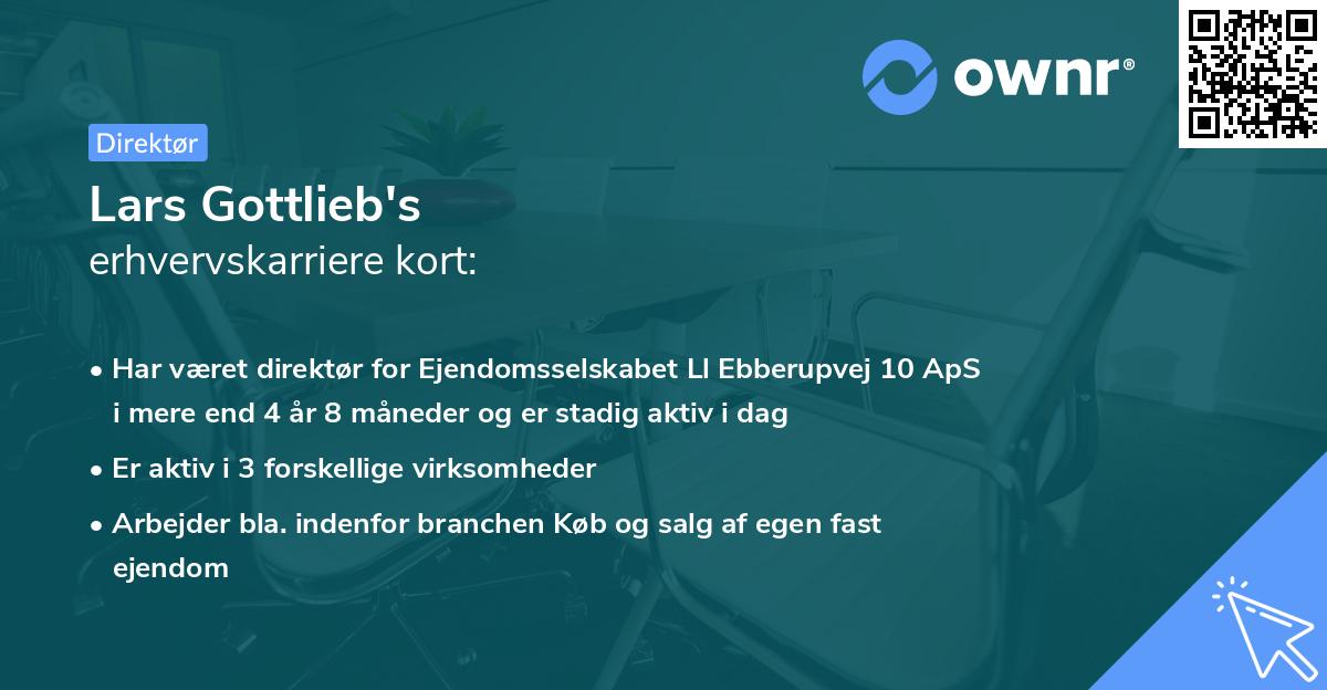 Lars Gottlieb's erhvervskarriere kort