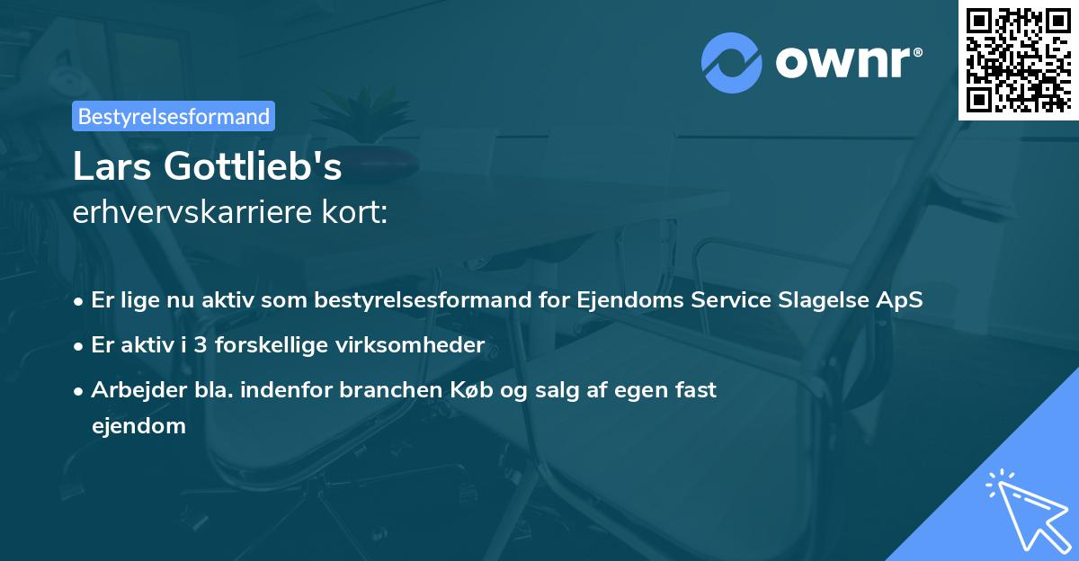 Lars Gottlieb's erhvervskarriere kort