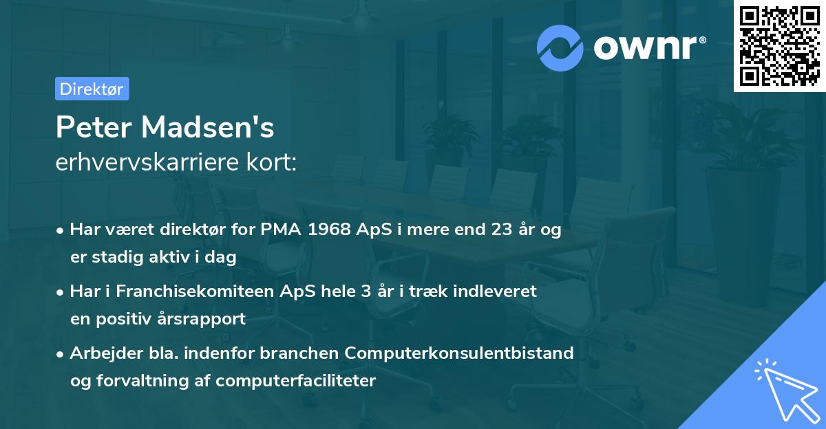 Peter Madsen's erhvervskarriere kort
