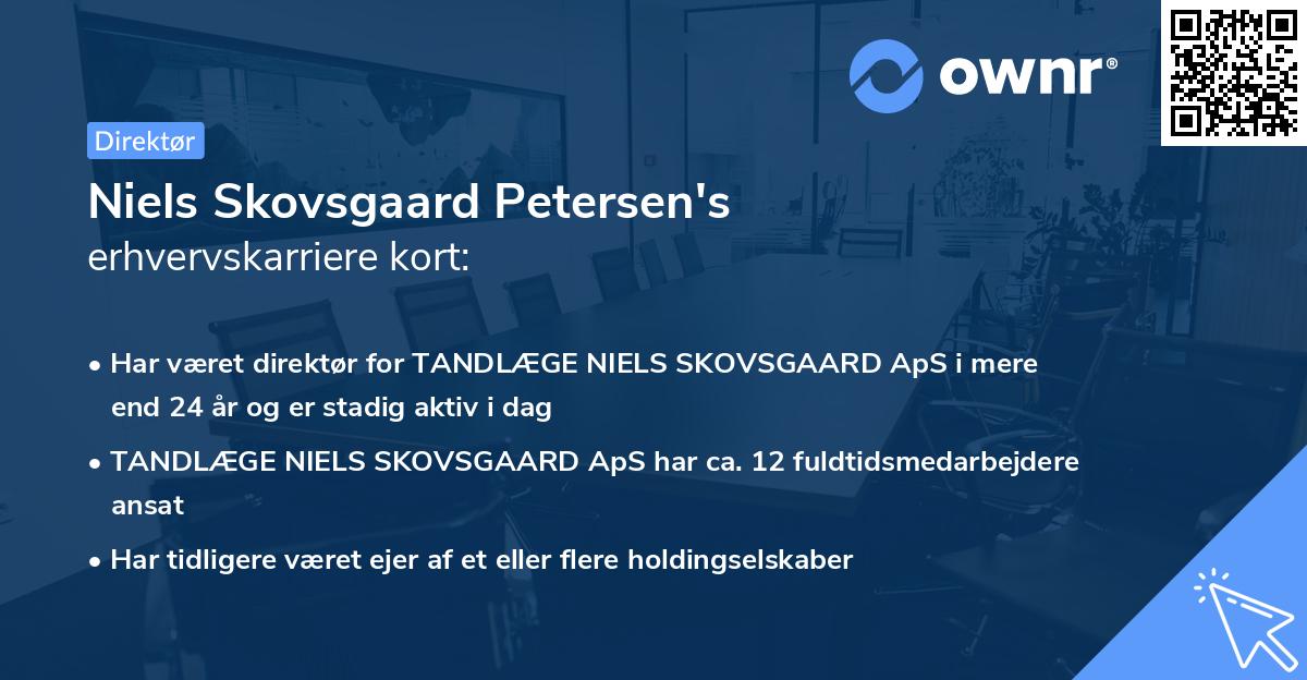 Niels Skovsgaard Petersen's erhvervskarriere kort