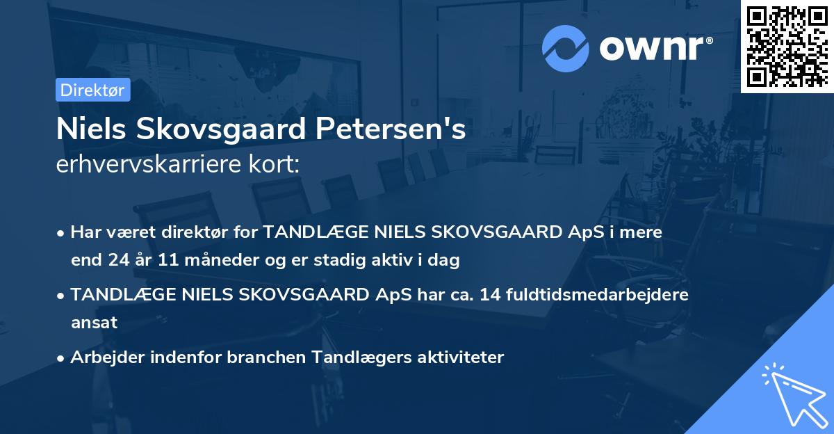 Niels Skovsgaard Petersen's erhvervskarriere kort