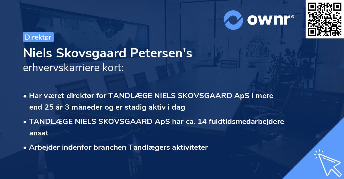 Niels Skovsgaard Petersen's erhvervskarriere kort
