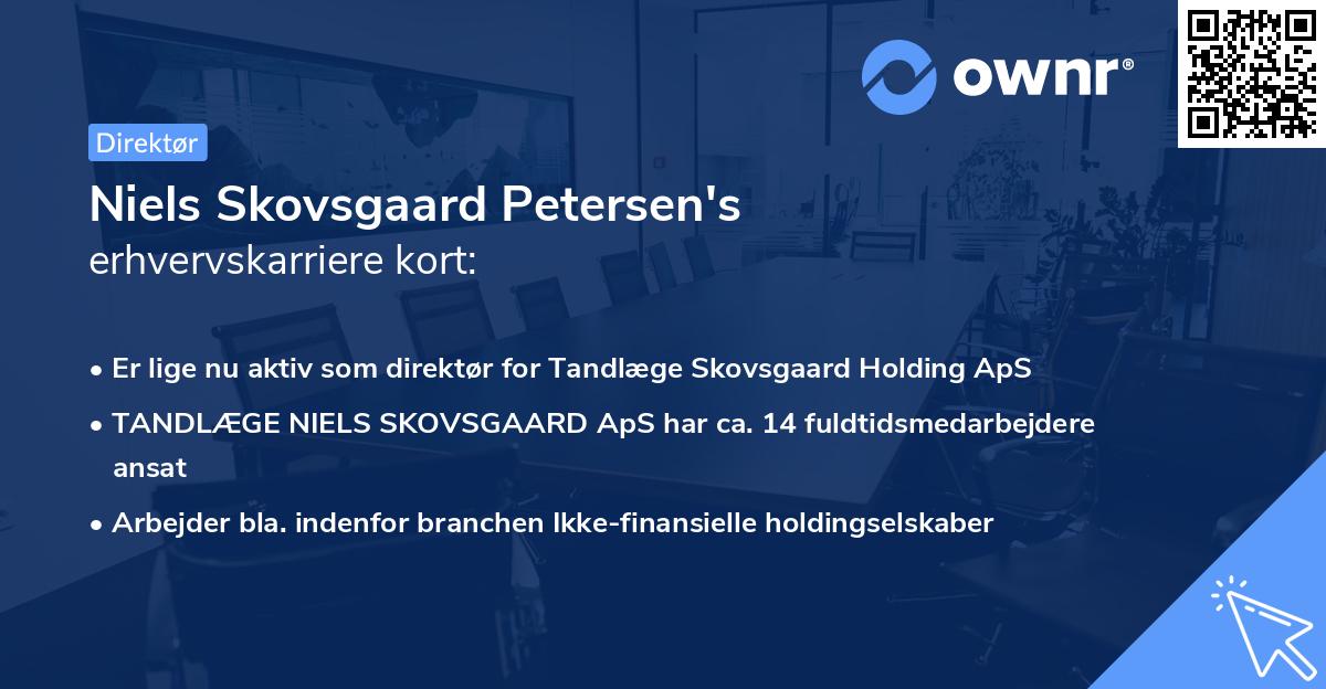 Niels Skovsgaard Petersen's erhvervskarriere kort