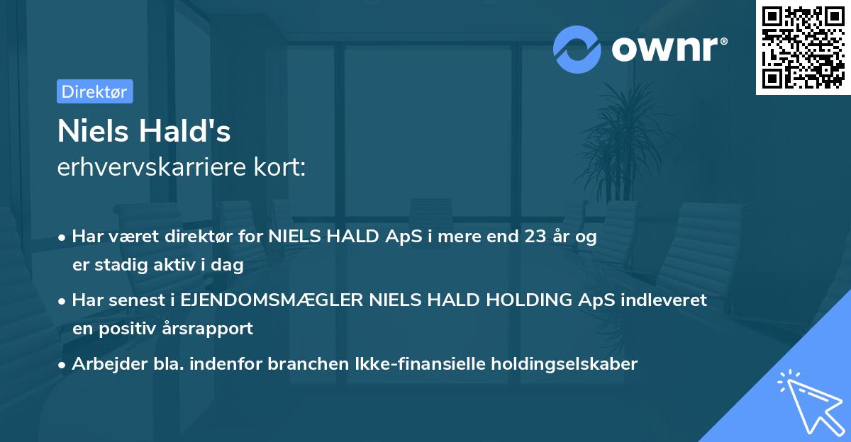 Niels Hald's erhvervskarriere kort