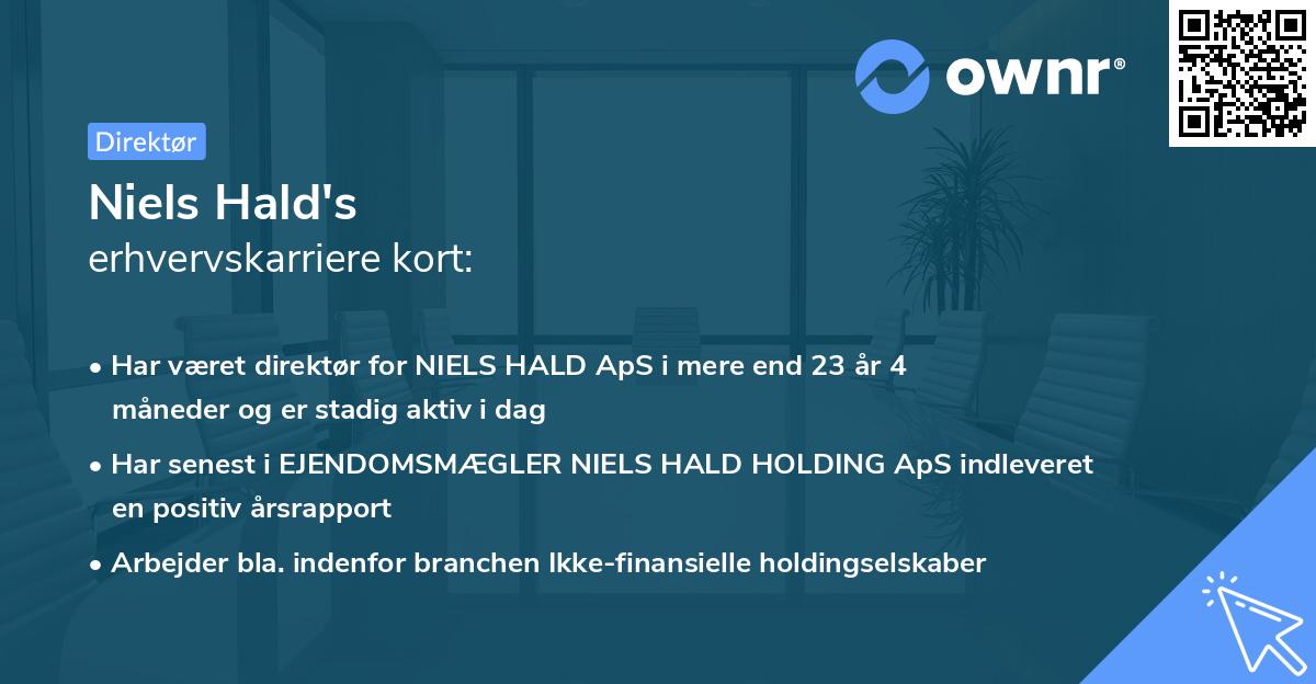 Niels Hald's erhvervskarriere kort