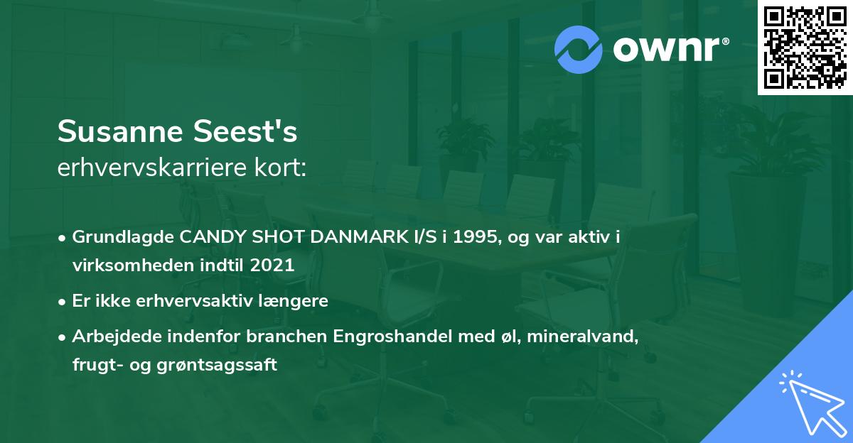 Susanne Seest's erhvervskarriere kort