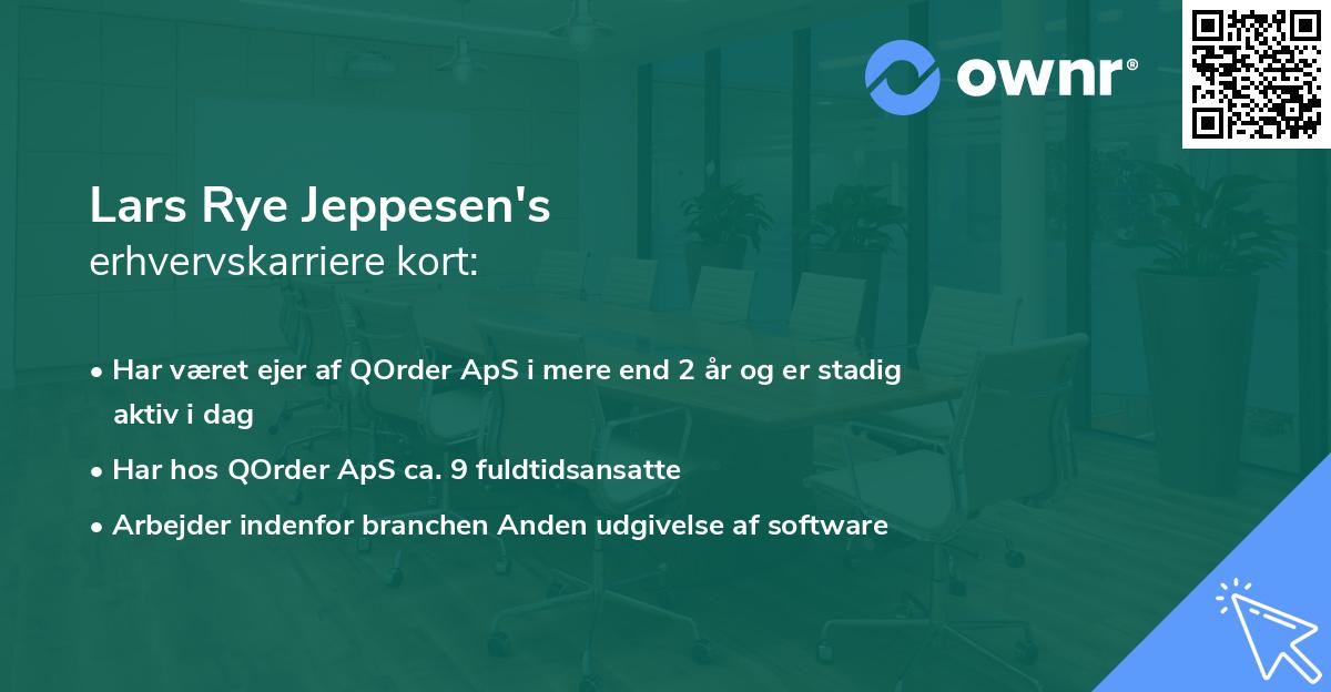 Lars Rye Jeppesen's erhvervskarriere kort