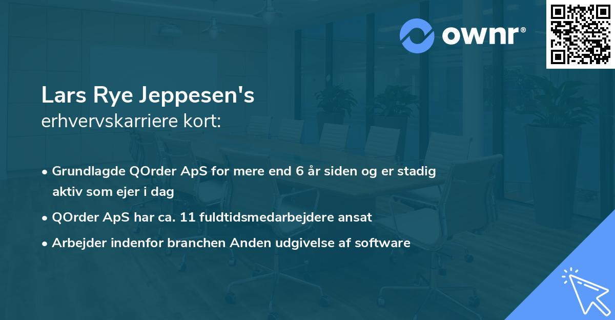 Lars Rye Jeppesen's erhvervskarriere kort