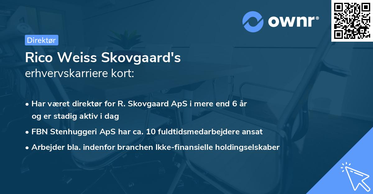 Rico Weiss Skovgaard's erhvervskarriere kort