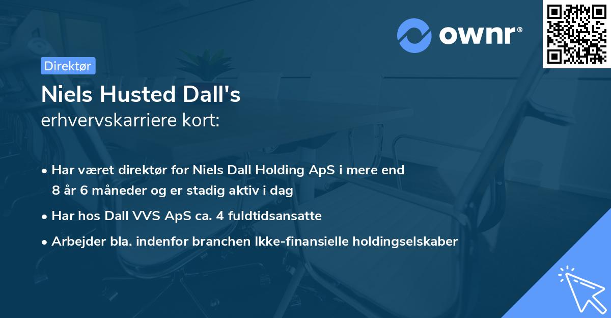 Niels Husted Dall's erhvervskarriere kort