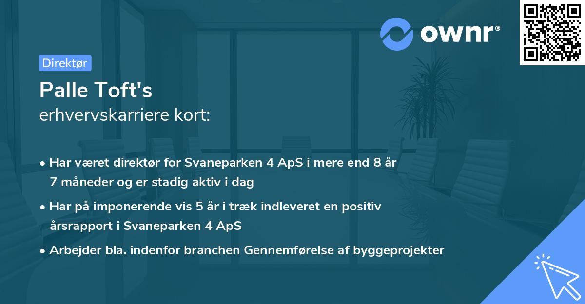 Palle Toft's erhvervskarriere kort