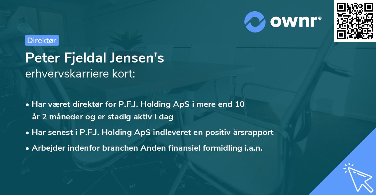 Peter Fjeldal Jensen's erhvervskarriere kort