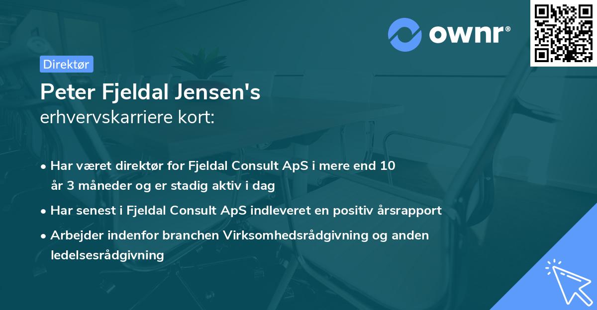 Peter Fjeldal Jensen's erhvervskarriere kort