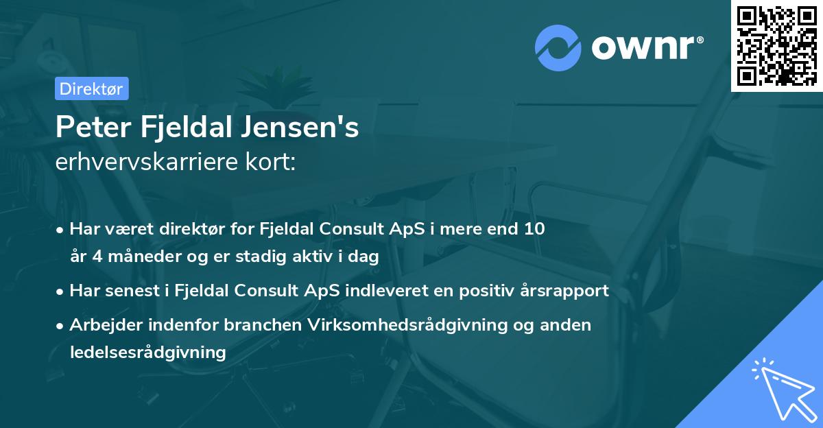 Peter Fjeldal Jensen's erhvervskarriere kort