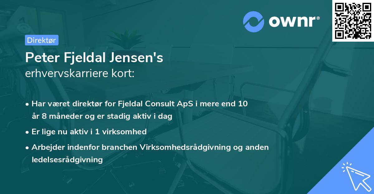 Peter Fjeldal Jensen's erhvervskarriere kort