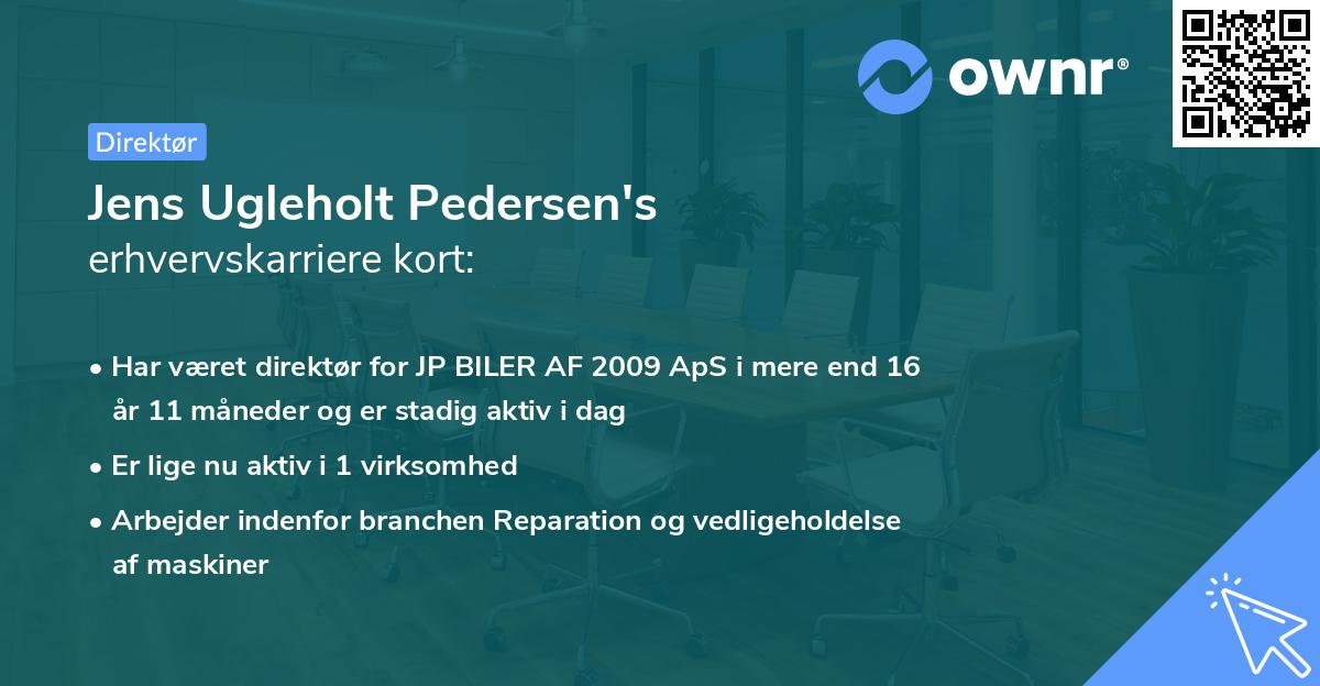 Jens Ugleholt Pedersen's erhvervskarriere kort