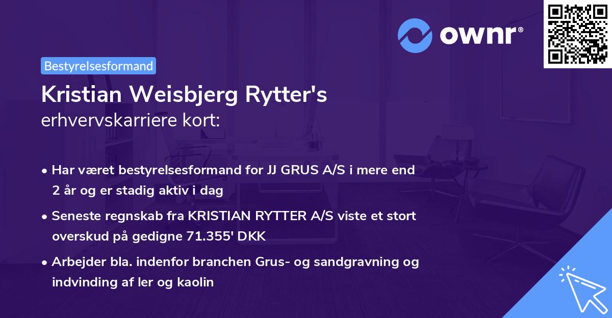 Kristian Weisbjerg Rytter's erhvervskarriere kort