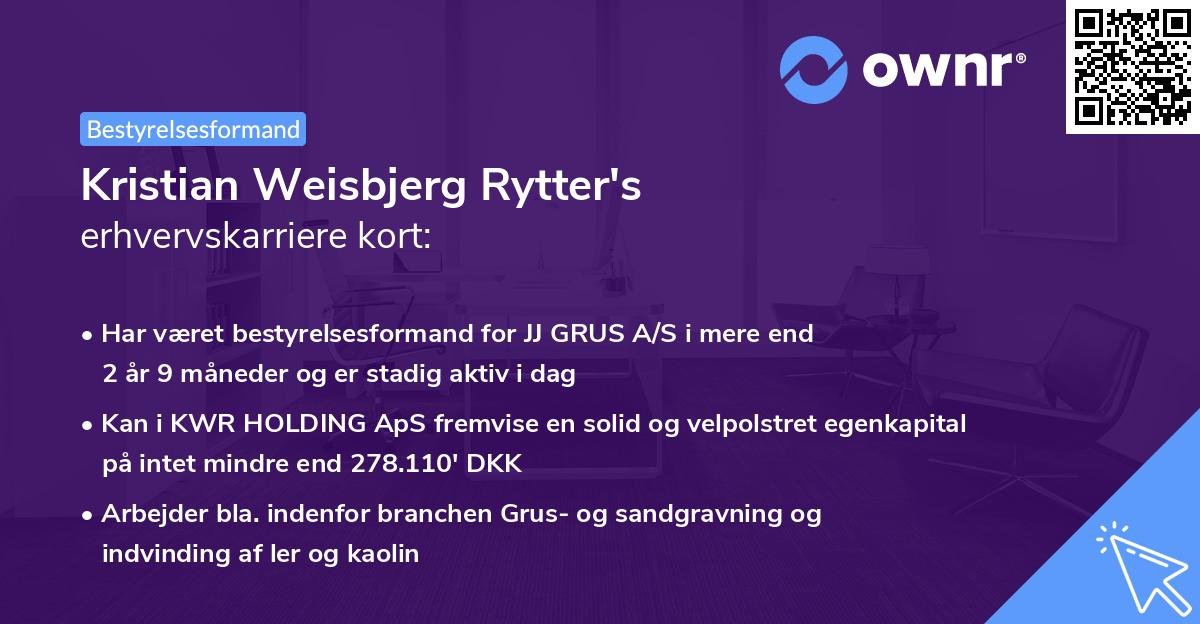 Kristian Weisbjerg Rytter's erhvervskarriere kort
