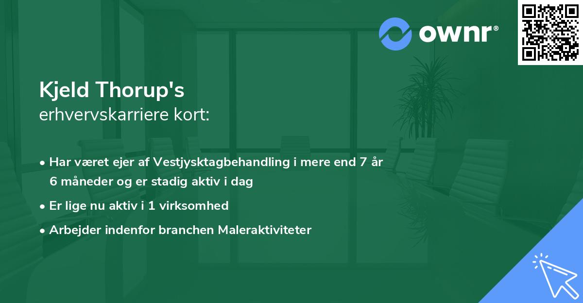 Kjeld Thorup's erhvervskarriere kort