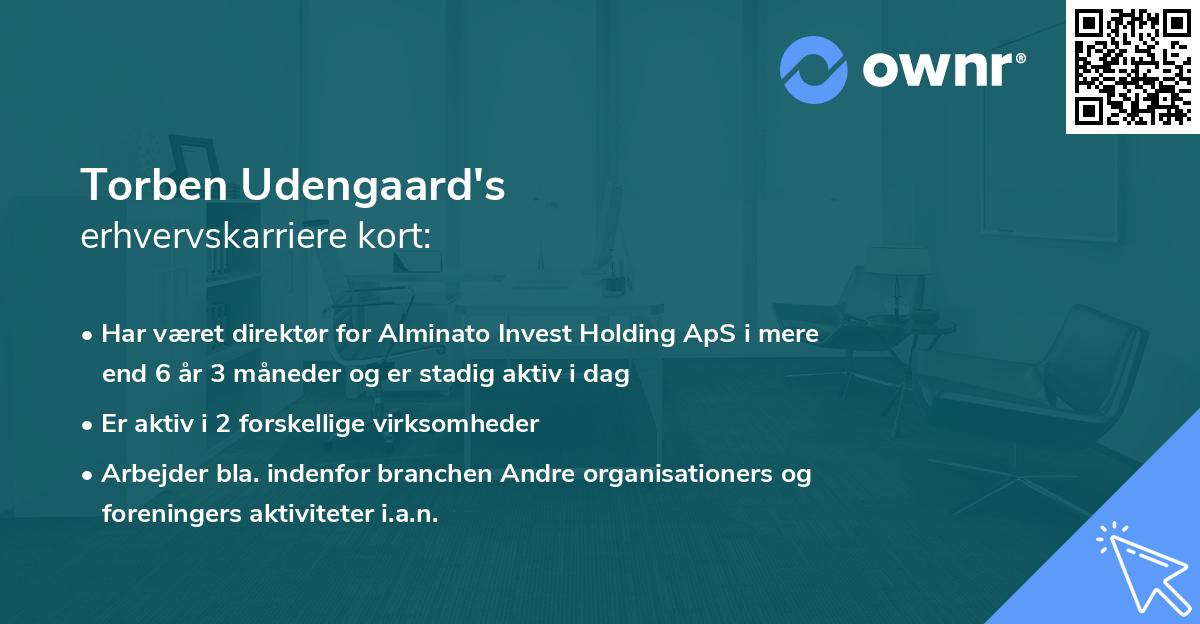 Torben Udengaard's erhvervskarriere kort