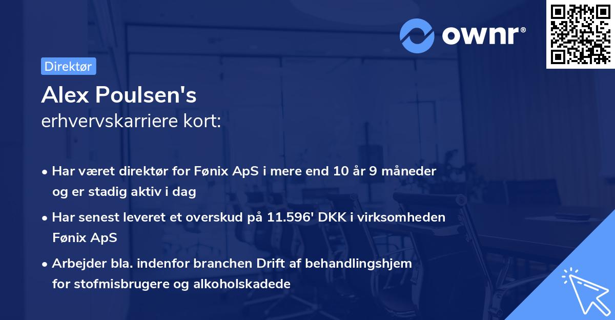 Alex Poulsen's erhvervskarriere kort