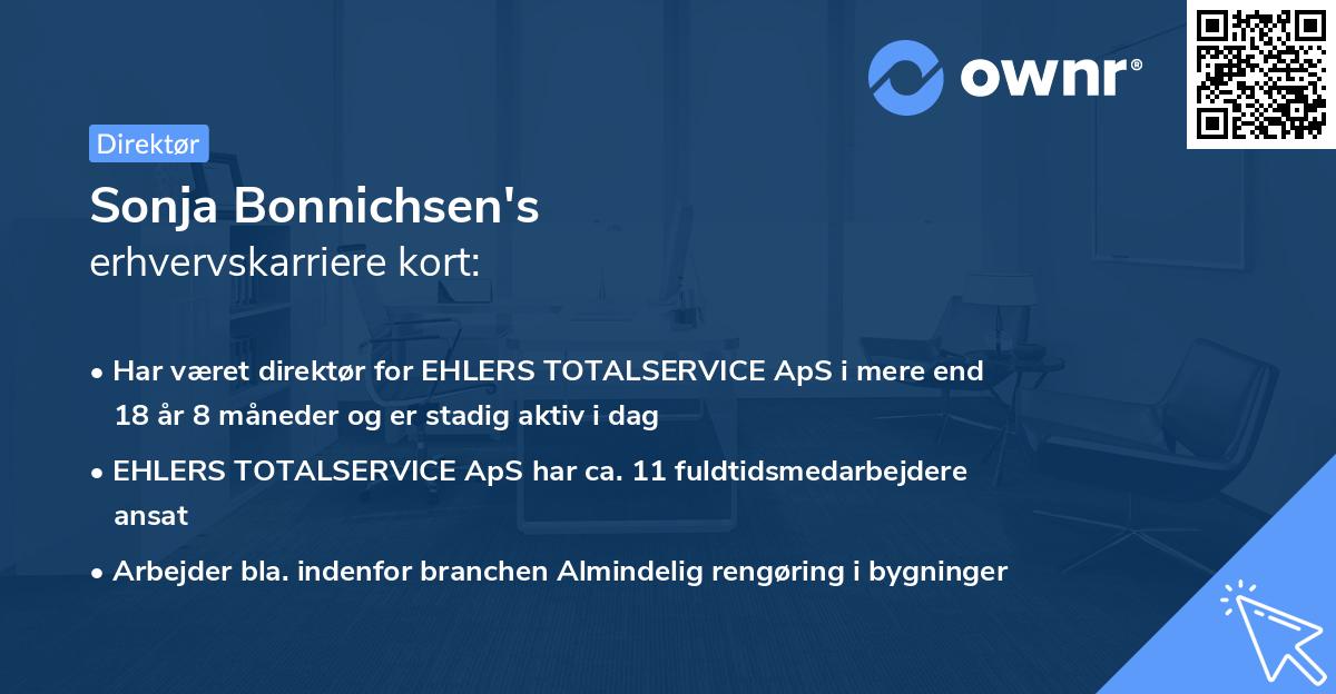 Sonja Bonnichsen's erhvervskarriere kort