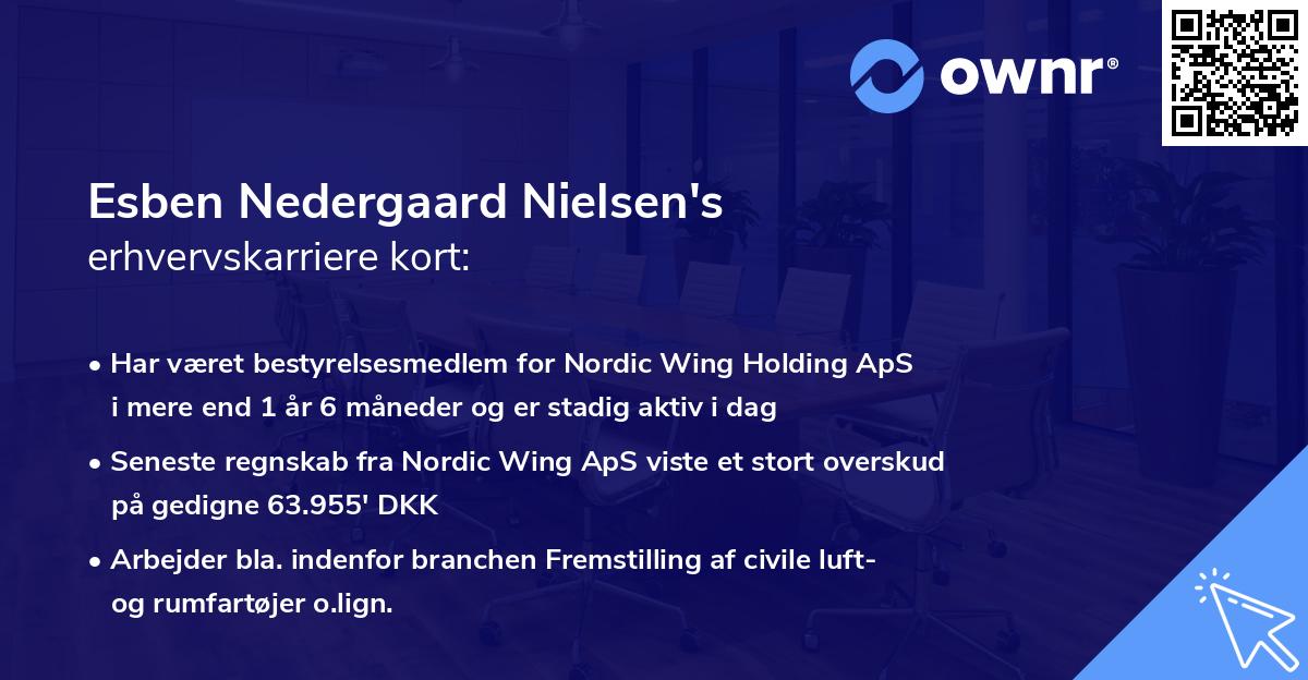 Esben Nedergaard Nielsen's erhvervskarriere kort