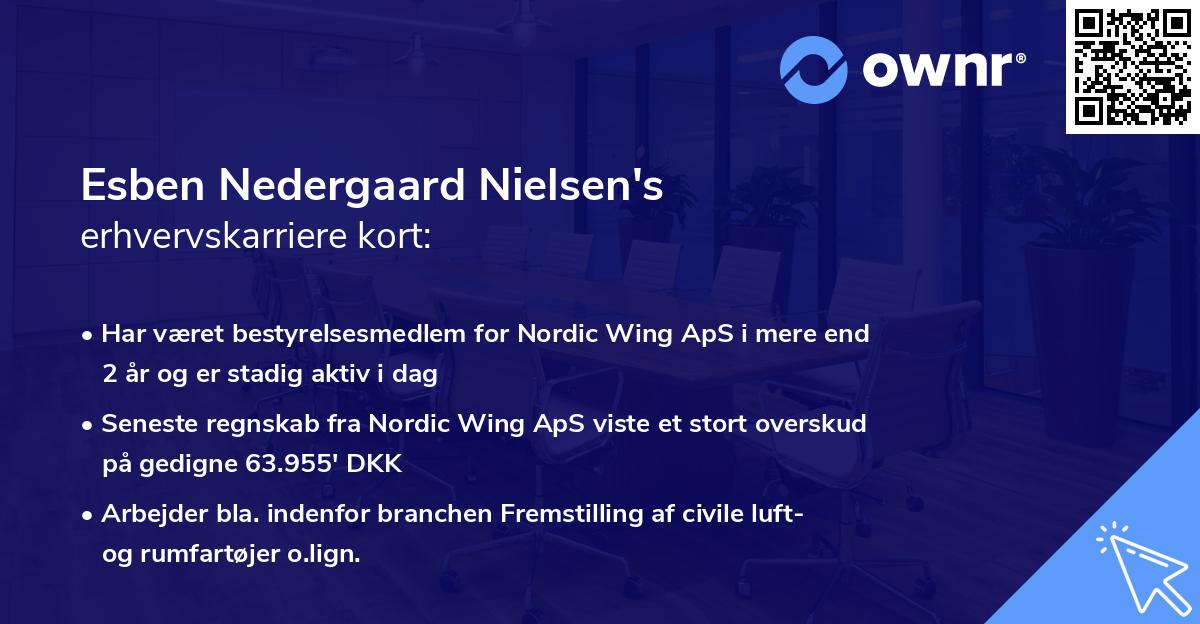 Esben Nedergaard Nielsen's erhvervskarriere kort