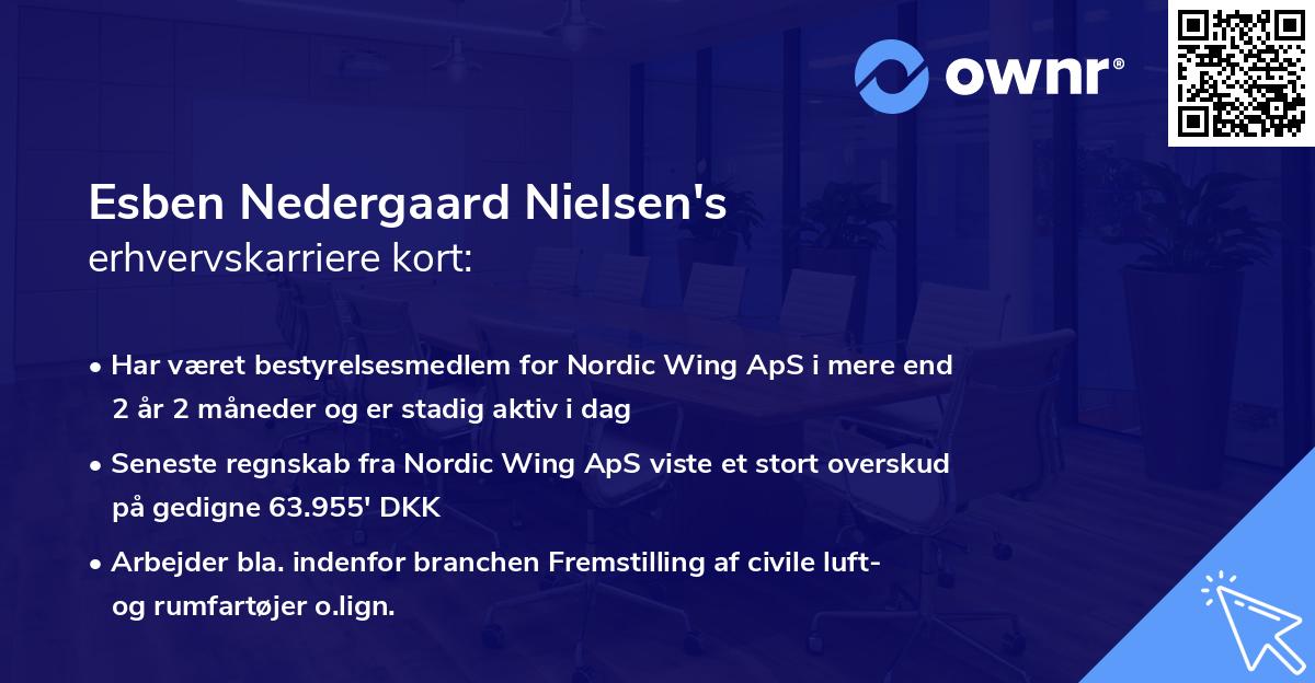 Esben Nedergaard Nielsen's erhvervskarriere kort