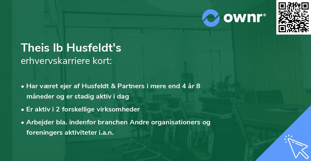 Theis Ib Husfeldt's erhvervskarriere kort