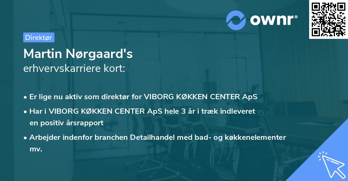 Martin Nørgaard's erhvervskarriere kort