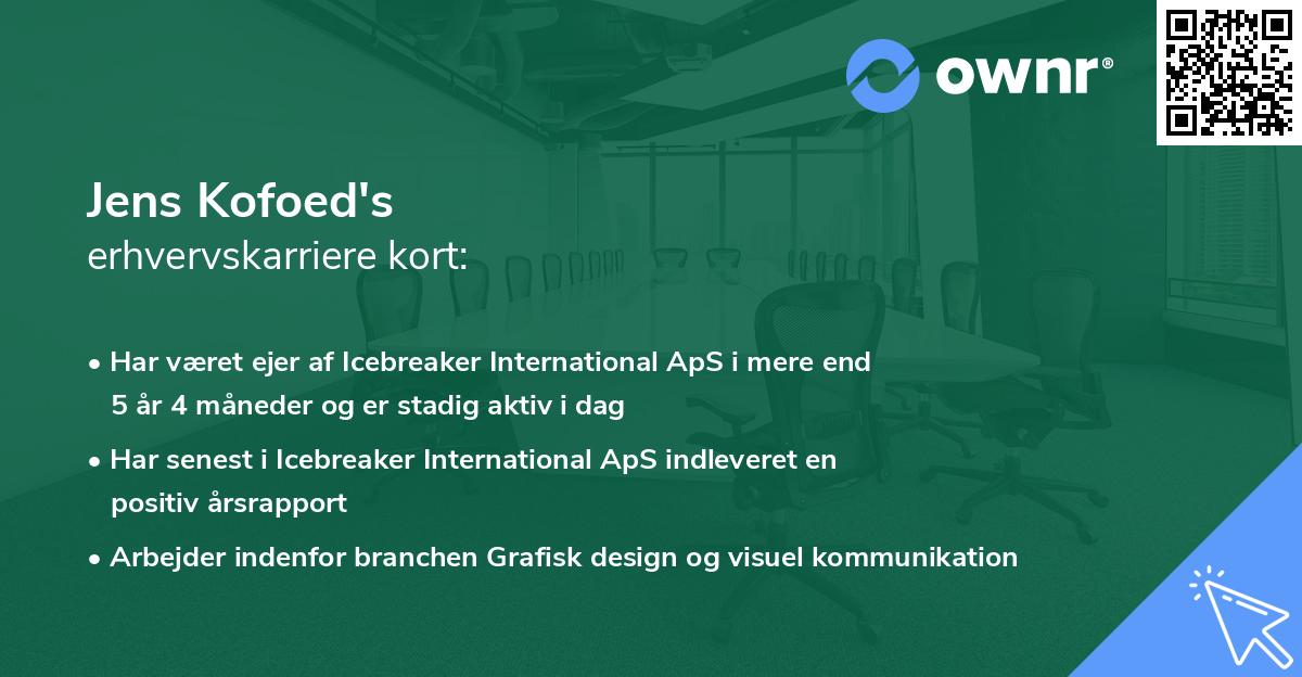 Jens Kofoed's erhvervskarriere kort