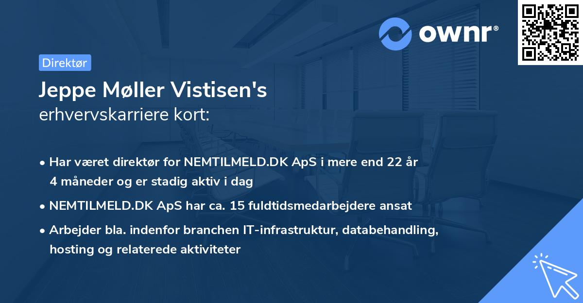 Jeppe Møller Vistisen's erhvervskarriere kort