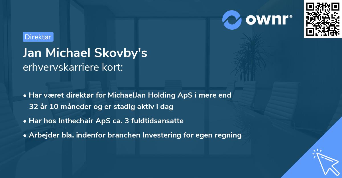 Jan Michael Skovby's erhvervskarriere kort