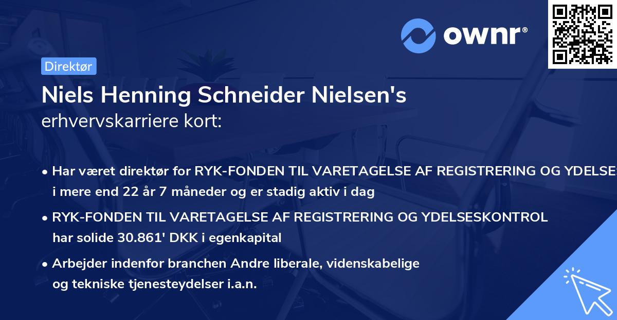Niels Henning Schneider Nielsen's erhvervskarriere kort