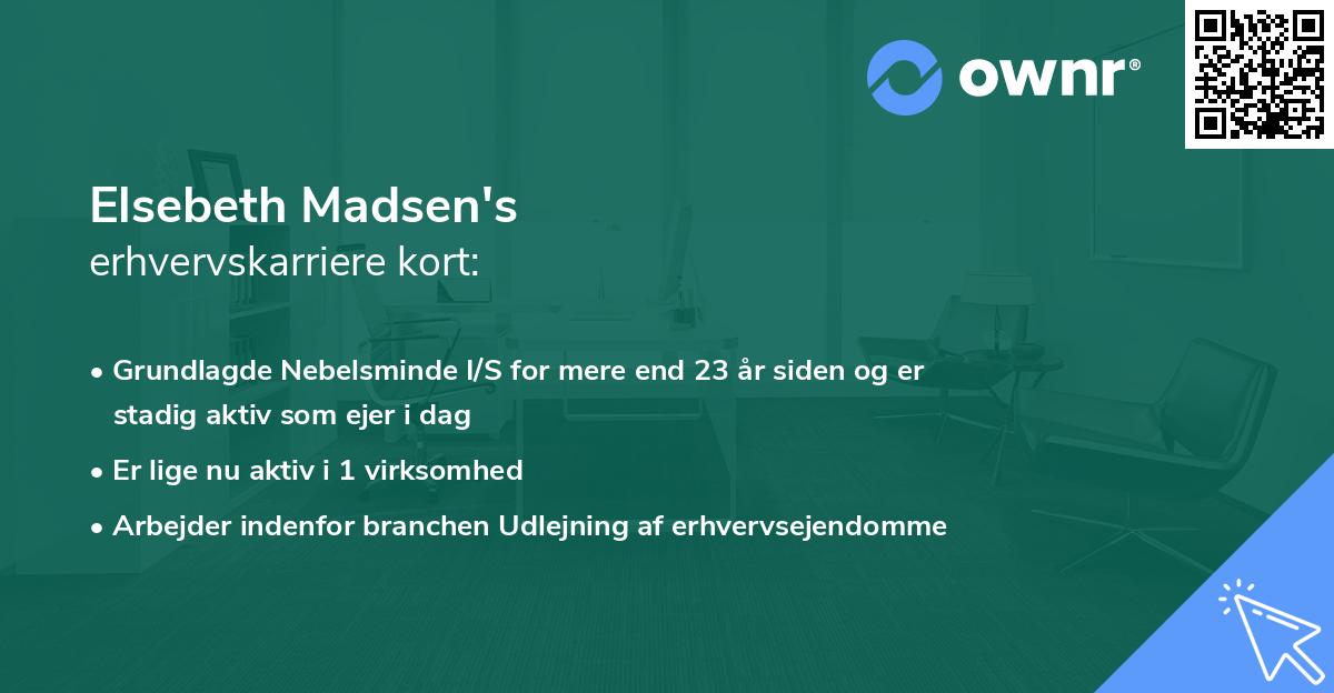 Elsebeth Madsen's erhvervskarriere kort
