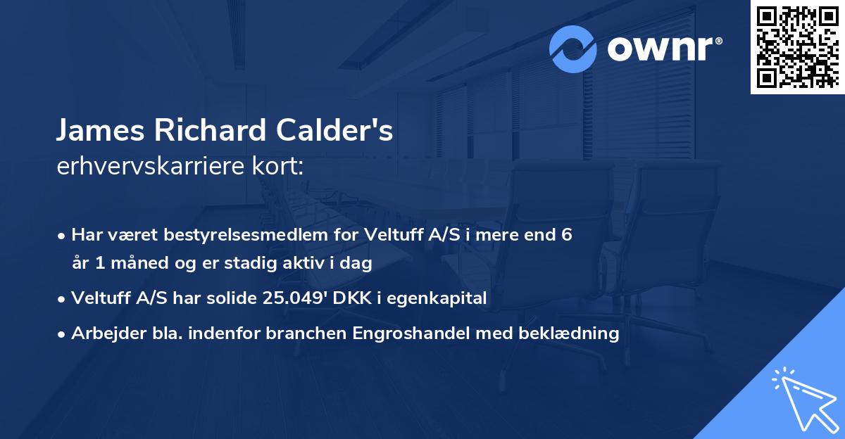 James Richard Calder's erhvervskarriere kort