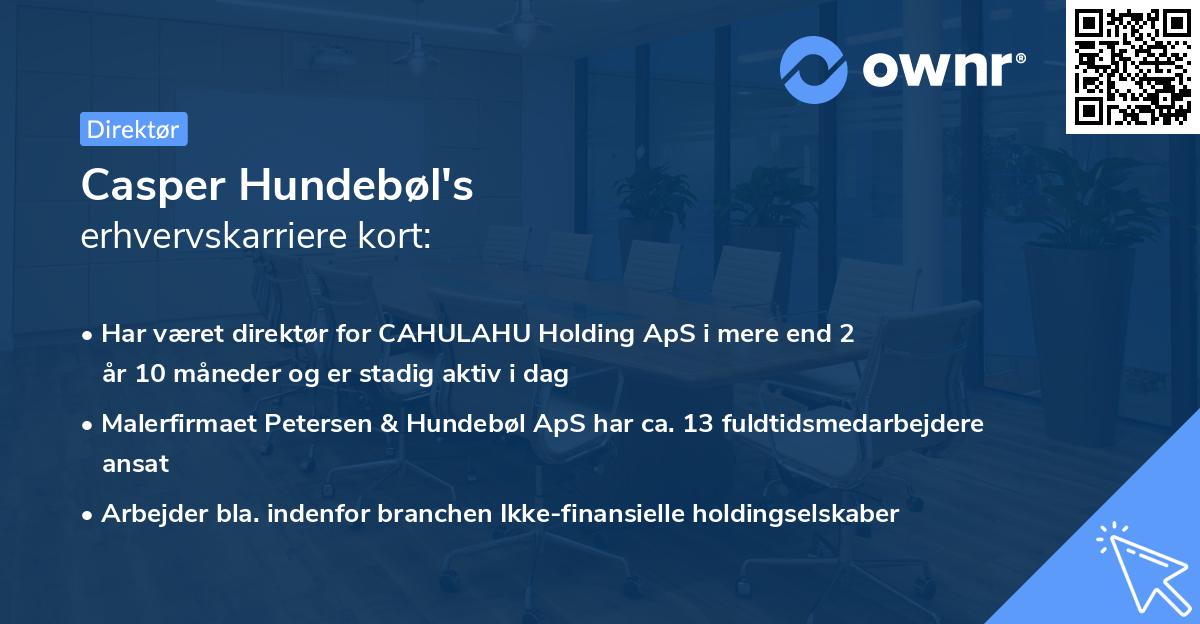 Casper Hundebøl's erhvervskarriere kort