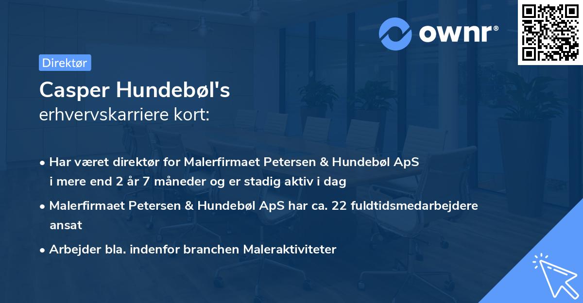 Casper Hundebøl's erhvervskarriere kort