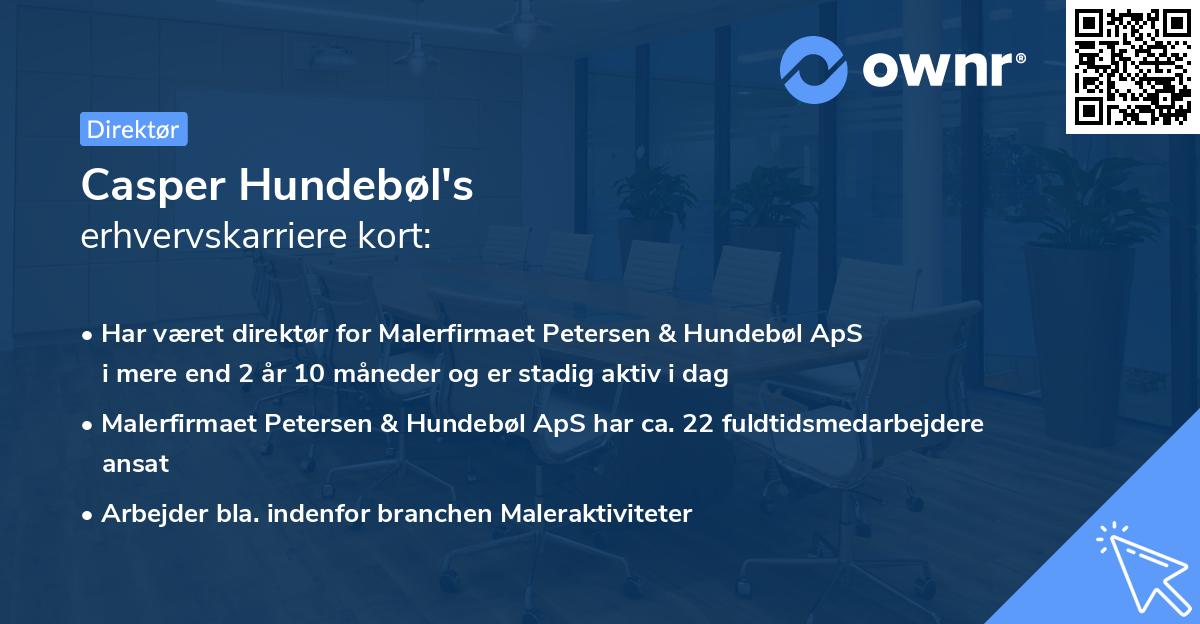 Casper Hundebøl's erhvervskarriere kort