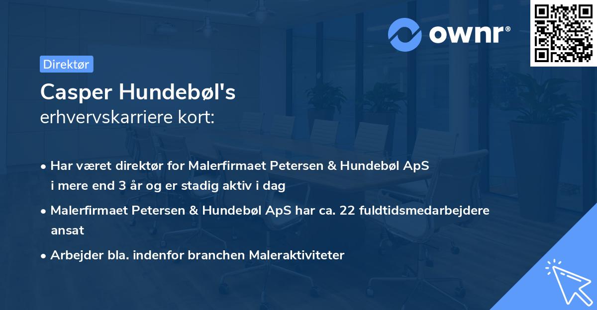 Casper Hundebøl's erhvervskarriere kort