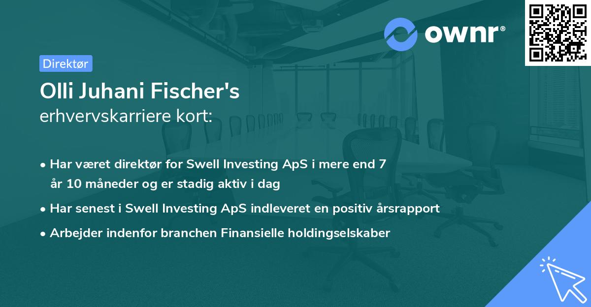 Olli Juhani Fischer's erhvervskarriere kort