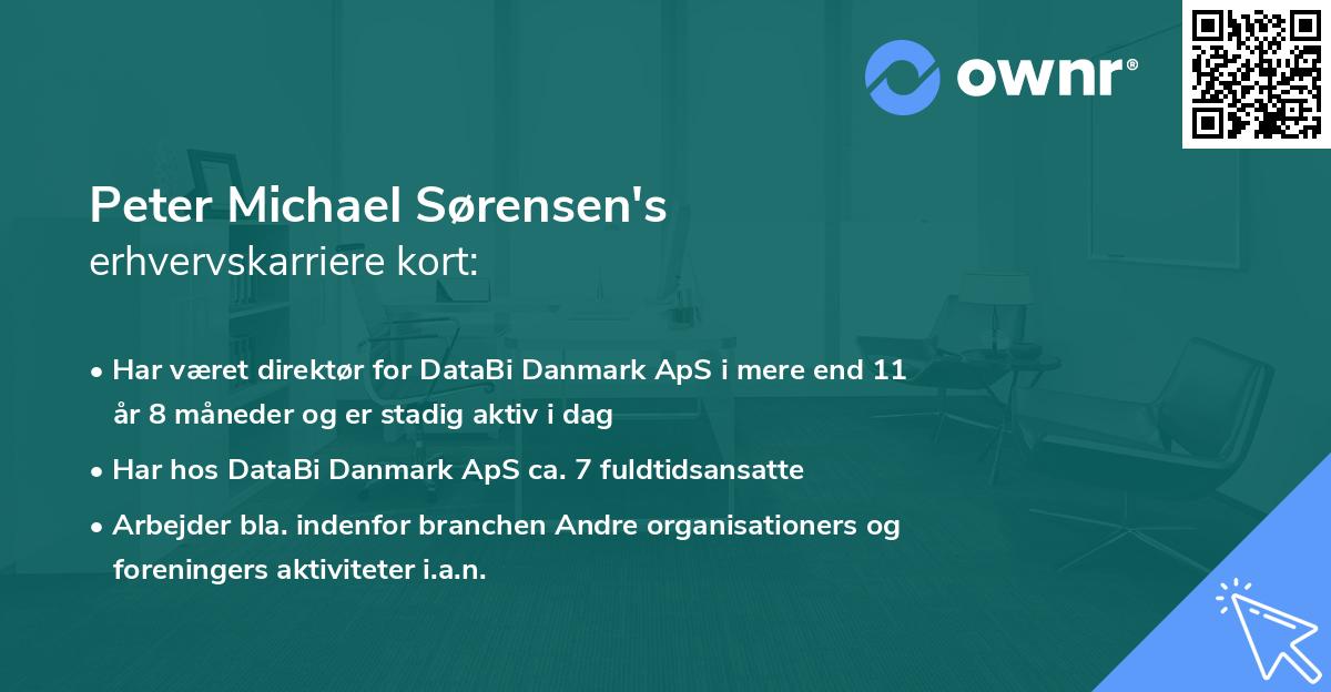 Peter Michael Sørensen's erhvervskarriere kort