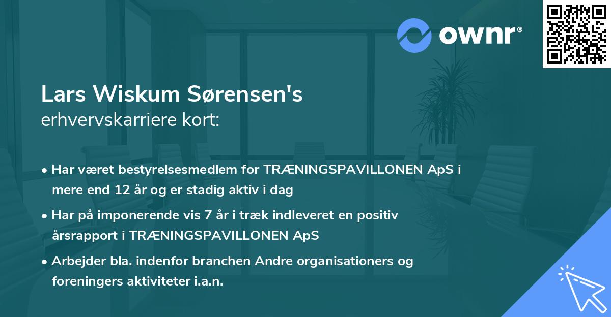 Lars Wiskum Sørensen's erhvervskarriere kort