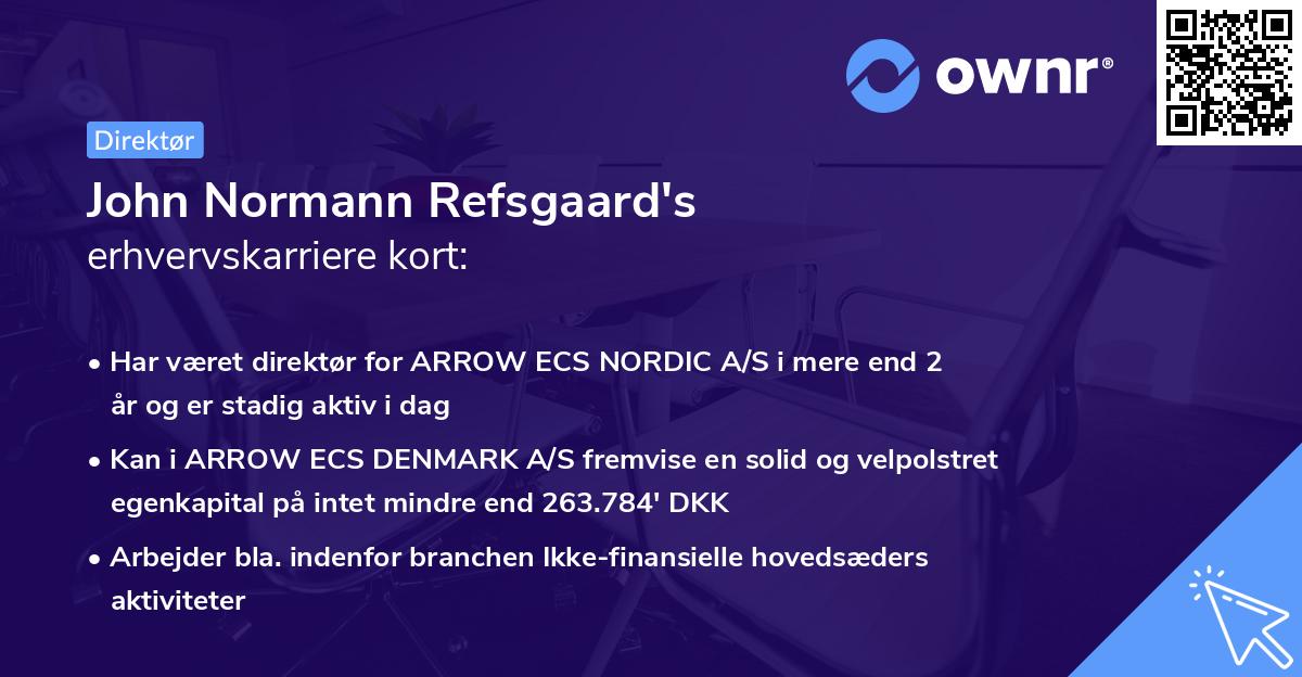 John Normann Refsgaard's erhvervskarriere kort